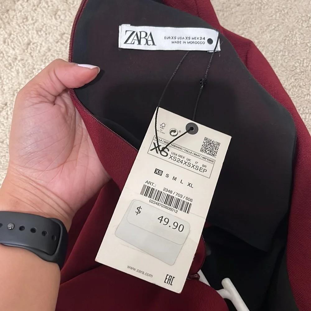 NWT zara pleated top. Xs - Picture 5 of 5